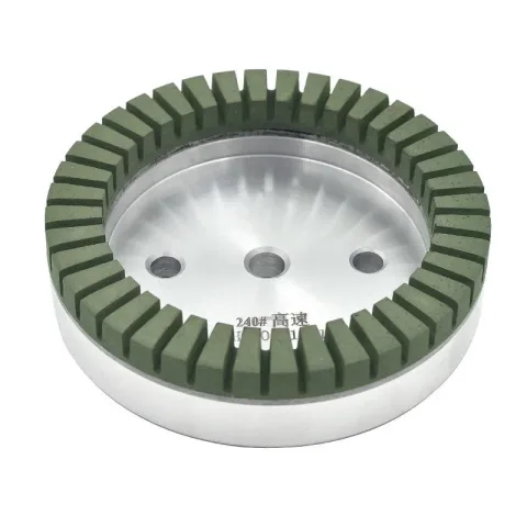 S620001 green toothed resin wheel for high-speed glass double-edging machine fine grinding