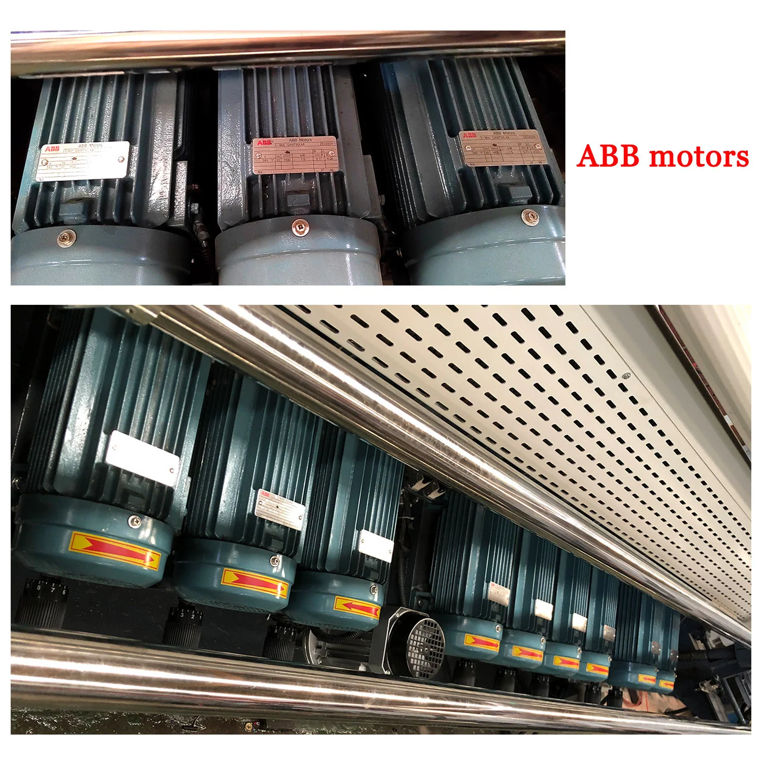 유리 면취기용 휠 솔루션 Wheel-head motors installed on a glass beveling machine