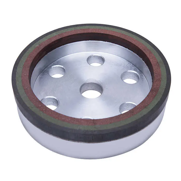 Three-band resin wheel with aluminum body